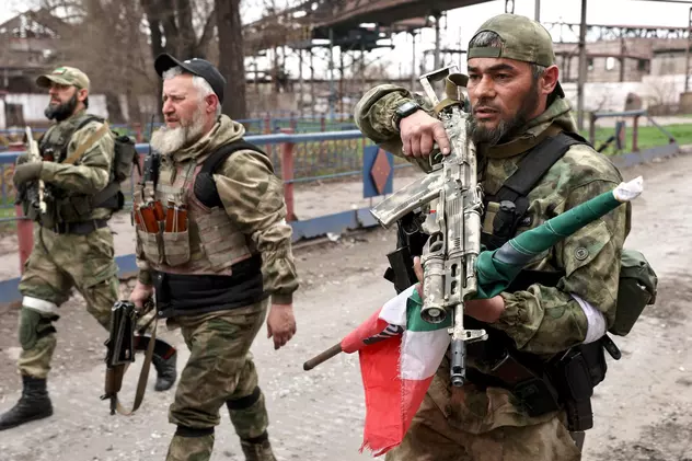 Luptătorii ceceni ai lui Ramzan Kadîrov sunt renumiți pentru cruzimea lor. Foto: Profimedia