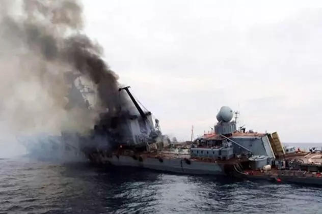 Înregistrare audio de pe crucișătorul Moskva, înainte ca nava-amiral a Rusiei să se scufunde. Ce spune militarul care a lansat semnalul S.O.S.