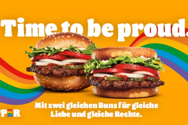 Burger King a scos un burger cu două chifle egale pentru a celebra luna Pride