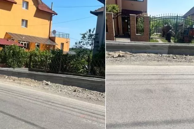 VIDEO | Muncitorii care reabilitează un drum județean din Sălaj au zidit accesul în curțile localnicilor