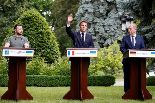 Cum și-au schimbat Macron și Scholz mesajele privind Ucraina după vizita de la Kiev și care este reacția Rusiei