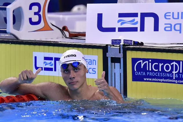 O nouă șansă pentru aur. David Popovici s-a calificat în finala de 100 de metri liber, la Europenele de natație pentru juniori de la Otopeni