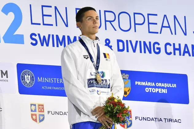 David Popovici, după a doua medalie de aur la Europenele de natație pentru juniori de la Otopeni: „Mi s-a făcut pielea de găină”