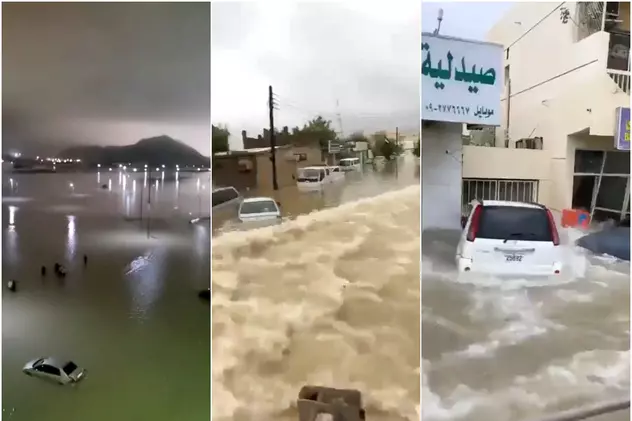 Inundațiile catastrofale au făcut victime în Emiratele Arabe Unite. A plouat în câteva ore cât în doi ani - VIDEO