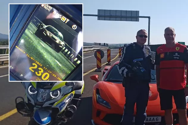 Polițistul care i-a luat carnetul unui șofer de Ferrari prins cu 230 km/h pe A1 s-a fotografiat cu vitezomanul:  „Legea este lege, indiferent de meserie”
