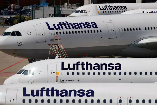 Lufthansa anulează peste 1.000 de zboruri programate miercuri în Germania, din cauza grevei personalului de la sol