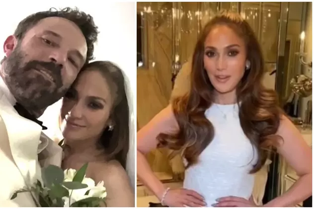 Jennifer Lopez a schimbat două rochii de mireasă la nunta cu Ben Affleck, una dintre ele purtată într-un film vechi