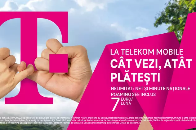 La Telekom Mobile, cât vezi, atât plătești, cu o singură condiție: Nelimitat se referă doar la beneficii, nu și la preț