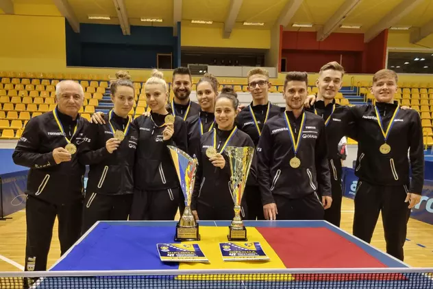 Echipele României de tenis de masă au cucerit medaliile de aur la Campionatele Balcanice de la Sarajevo