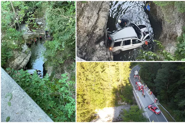 Un șofer de 18 ani a căzut 25 de metri cu mașina de pe o șosea de munte din Austria și a ieșit aproape nevătămat din autoturism