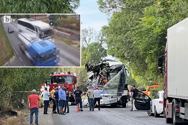 Autocarul în care au murit 3 români, în Bulgaria, filmat cum depășește cu viteză dublă față de cea legală, pe ruta spre București | VIDEO