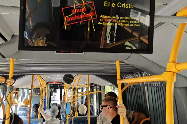 Autobuzul condamnaților pentru consum sau trafic de droguri, o campanie din mijloacele de transport în comun din Cluj. „Ne-am întors în anii ’80”