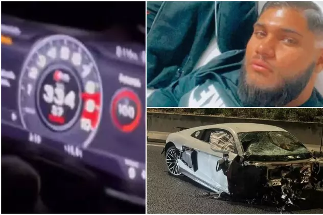 Tânărul care a murit „în direct” în mașina care mergea cu 293 km/h se filmase la volan cu 334 km/h, în ianuarie, în Italia | VIDEO