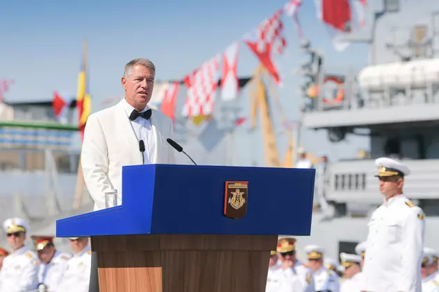 Klaus Iohannis la Ziua Marinei, pe 15 august 2021. Foto: Administrația Prezidențială