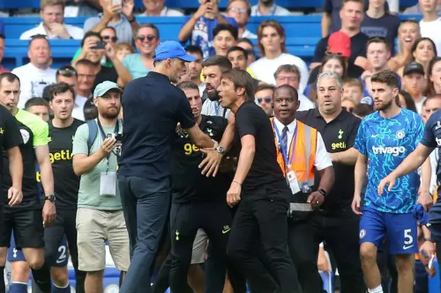 Antrenorii Thomas Tuchel și Antonio Conte s-a încăierat pe teren, la finalul meciului Chelsea - Tottenham