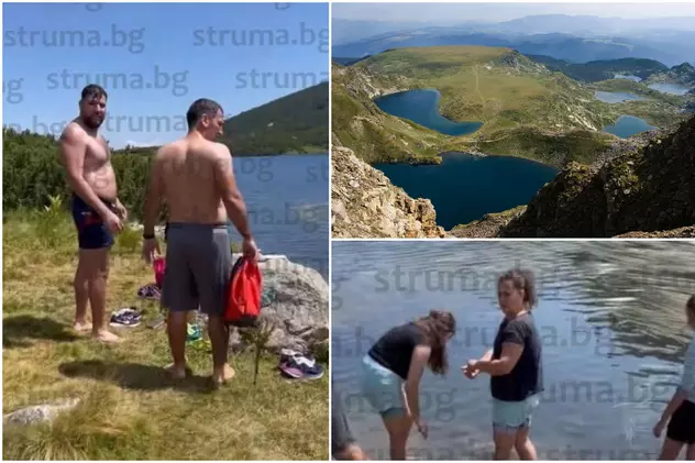 Turiștii români filmați la scăldat într-unul dintre cele șapte lacuri Rila sunt căutați de poliția bulgară ca să fie amendați
