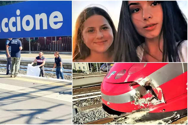 Fiicele de 15 și 16 ani ale unei românce, spulberate de un tren de mare viteză care a frânat la 700 de metri după impact, în Italia