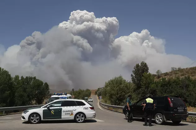 Peste 1.500 de persoane au fost evacuate din cauza unui incendiu de amploare, în provincia spaniolă Zaragoza