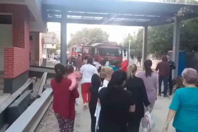 Incendiu în bucătăria Spitalului de Copii „Sf. Ioan” din Galaţi. 85 de persoane, între care 41 de copii, s-au autoevacuat