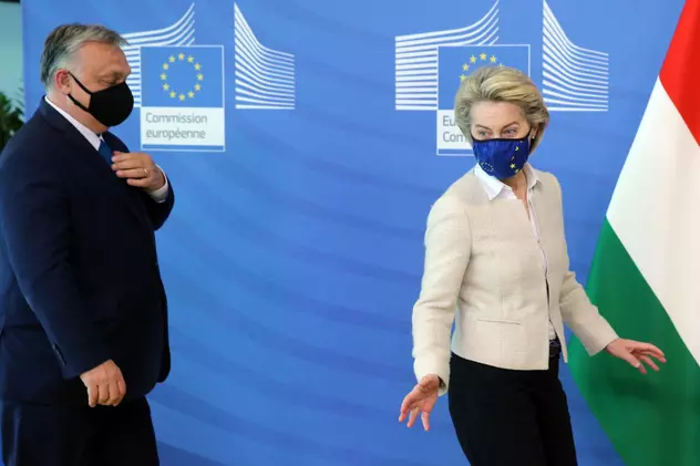 Viktor Orban și Ursula von der Leyen. Foto: EPA