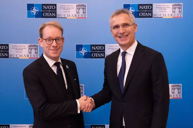 „Suntem gata să furnizăm mai multă securitate în lume”, spune ministrul suedez de externe, în a doua zi a reuniunii NATO de la București