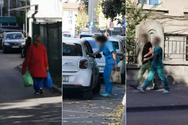 Un clujean a fotografiat personalul medical care iese în stradă în haine de spital. Ce spune managerul spitalului