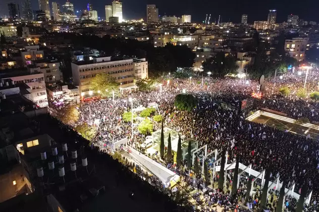 Protest uriaș în Israel față de premierul Netanyahu. Zeci de mii de persoane au ieșit pe străzi în Tel Aviv, Ierusalim și Haifa