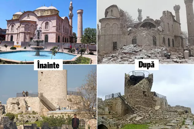 Înainte și după catastrofă. Cum arată câteva dintre clădirile istorice distruse de cutremur în Turcia și în Siria