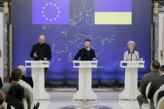 Întâlnire istorică la Kiev. În fața liderilor UE, Zelenski a vorbit despre reformele pentru aderarea la UE, „un obiectiv major copleșitor”