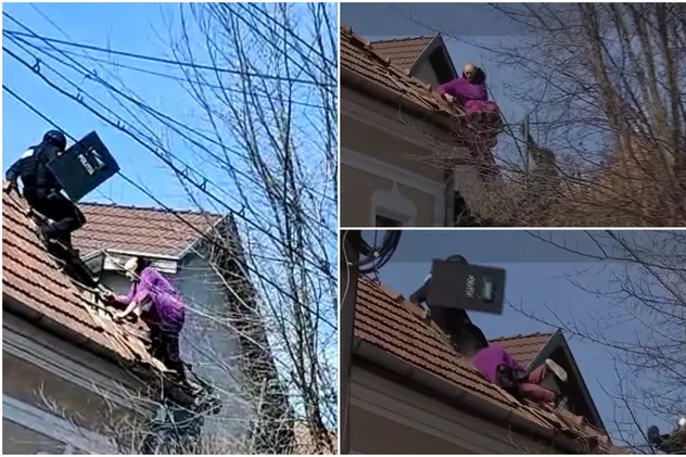 Un american din Cluj și-a sechestrat soția și a amenințat că o omoară, mascații l-au alergat pe acoperiș: „Rămâi acolo că te împușc”