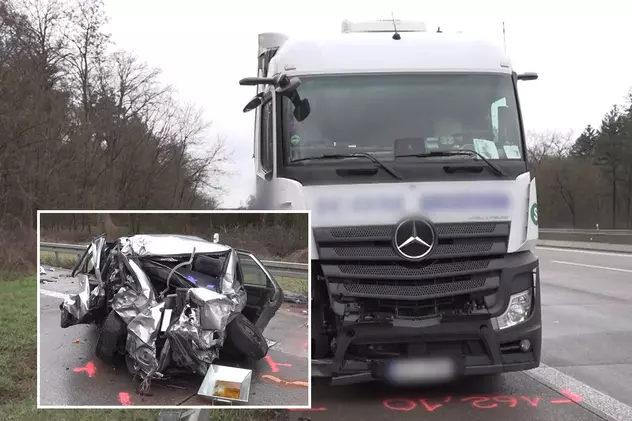 Un camionagiu beat a intrat cu viteză într-un șofer de 77 de ani care schimba o roată spartă pe banda de urgență, pe o autostradă din Germania