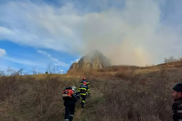 Incendiu în Cheile Vălișoarei din județul Alba, arie naturală protejată