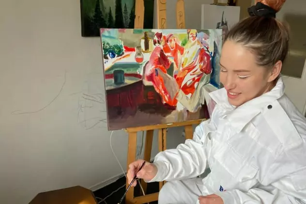 La 1 an de când s-a refugiat, Kseniya mulțumește clujenilor pentru TABLOURILE cumpărate. Vrea să țină ATELIERE de Art Therapy