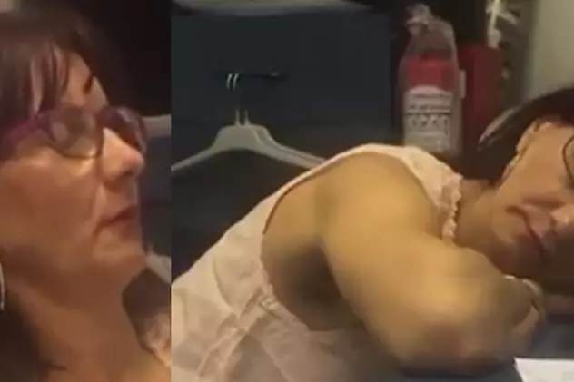 Fănușa Popescu, șef serviciu la Teatrul Elvira Godeanu din Târgu Jiu, filmată în timp ce dormea la birou | VIDEO