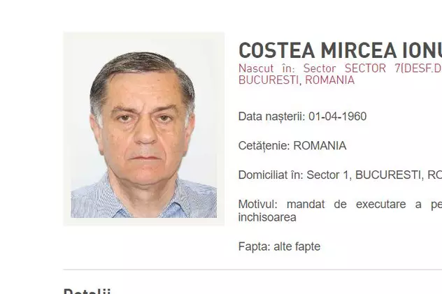 Mircea Ionuț Costea, cumnatul lui Geoană, condamnat la 6 ani de închisoare în același dosar cu Vlădescu, a fost dat în urmărire generală