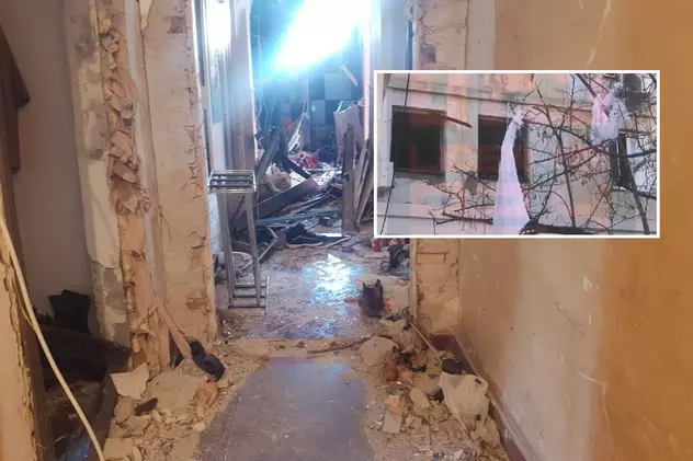 Un rănit și șase apartamente avariate după o explozie într-un bloc din Galați. O secție de poliție a fost evacuată | VIDEO