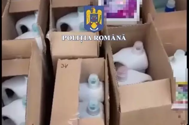 Un cuplu din Vâlcea vindea online detergent și șampon contrafăcute. Polițiștii au descoperit o adevărată fabrică în timpul perchezițiilor