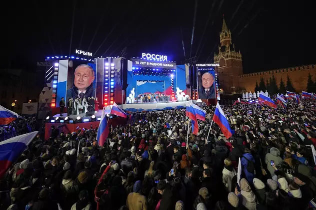 Putin, discurs în Piața Roșie, unde a sărbătorit realegerea sa și 10 ani de la anexarea Crimeei: „Crimeea s-a întors în portul natal”