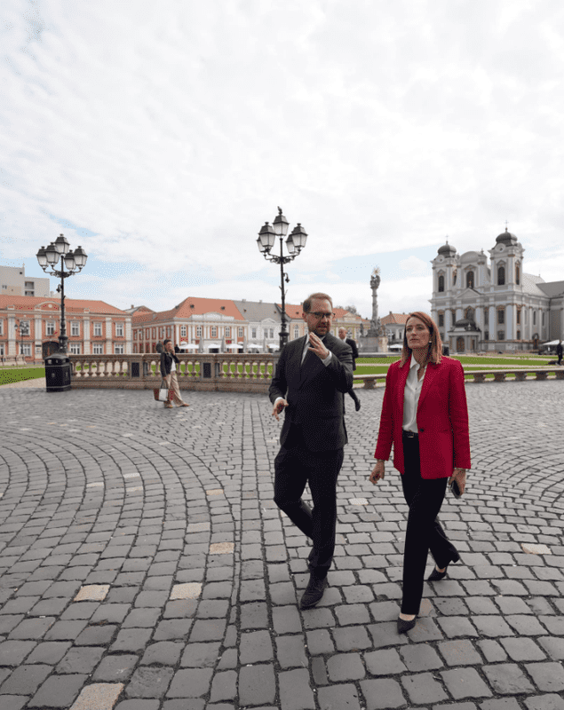 Roberta Metsola și Dominic Fritz -1