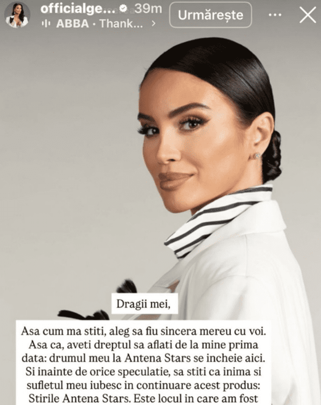 Geanina Ilieș a plecat de la Antena Stars