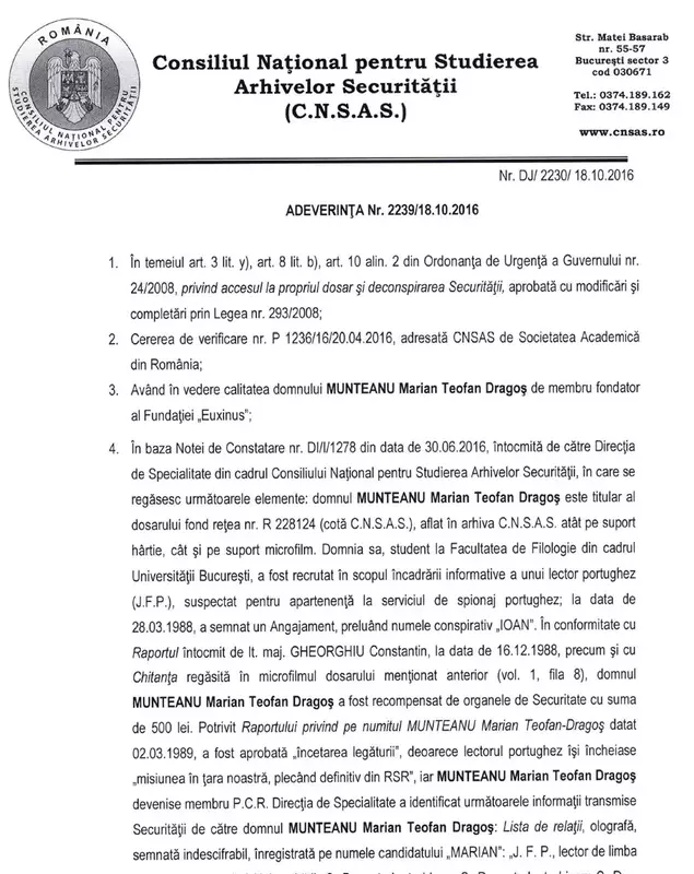 adeverinta marian munteanu 1