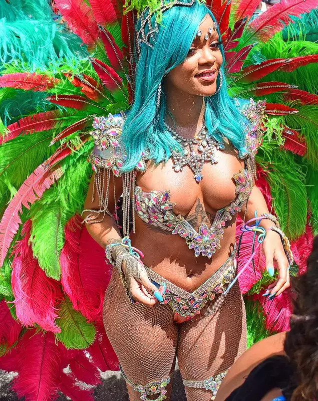 Rihanna partying at Crop Over Festival Barbados