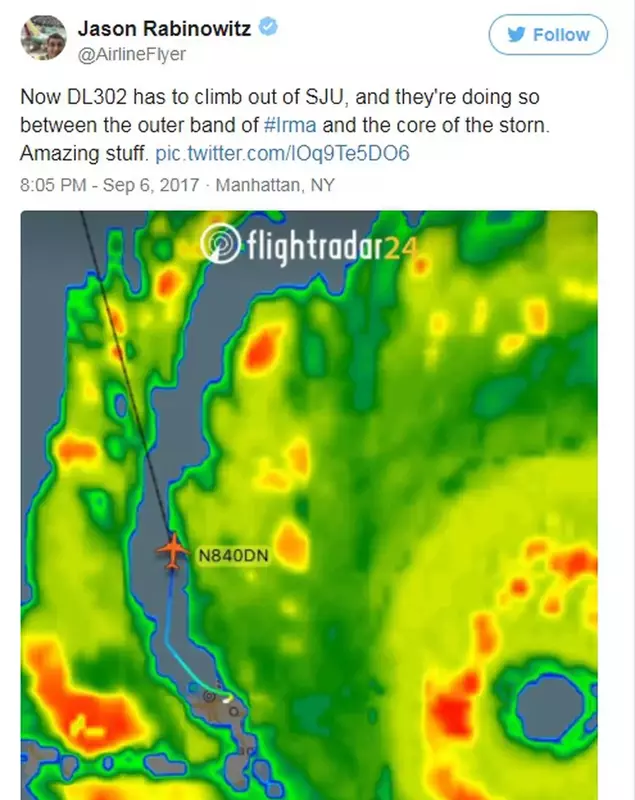 un pilot s-a luat la intrecere cu Irma4