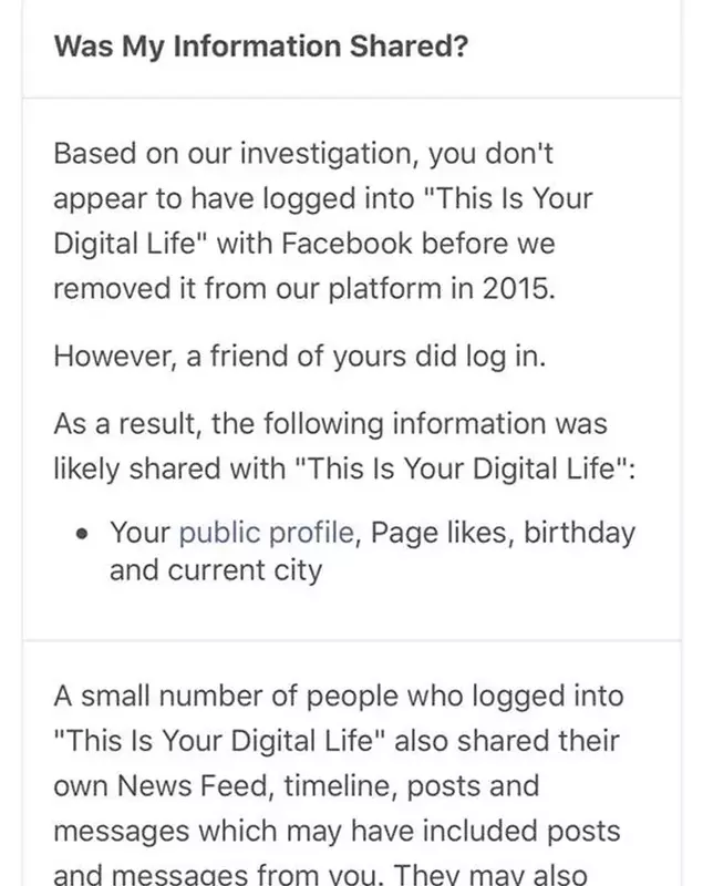 Mesajul pe care Facebook îl trimite celor cu date furate. Print screen cu mesajul trimis de Facebook
