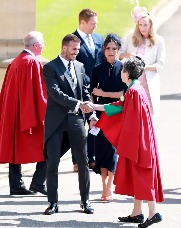 Victoria și David Beckham la nunta regală (Hepta)