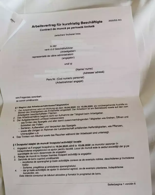 Contract 1 sparanghel