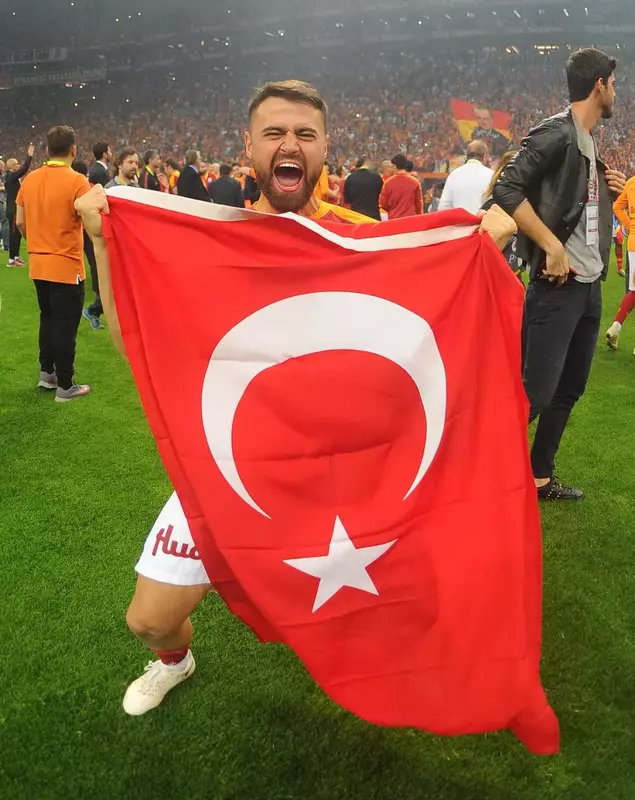 Turkish Super League footbal match between Galatasaray and Medipol Basaksehir at Turk Teekom Arena Stadium in Istanbul , Turkey on May 19 , 2019.