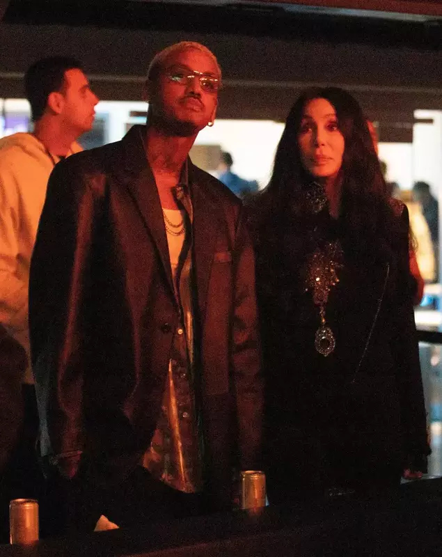 *PREMIUM-EXCLUSIVE* Cher & new beau Alexander Edwards vibe out at The Weeknd concert with Tyga!