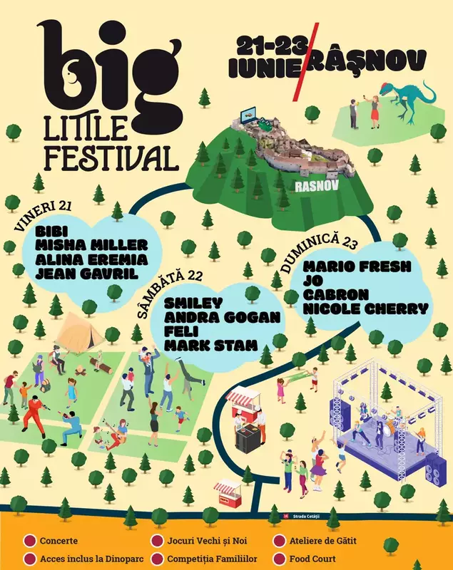 Afis cu program Big Little Festival