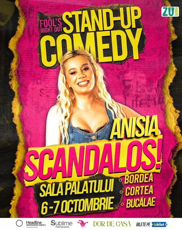 anisia gafton stand up comedy scandalos sala palatului 2025